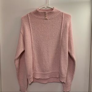 Tracey Allyn Mockneck Sweater Pink Medium